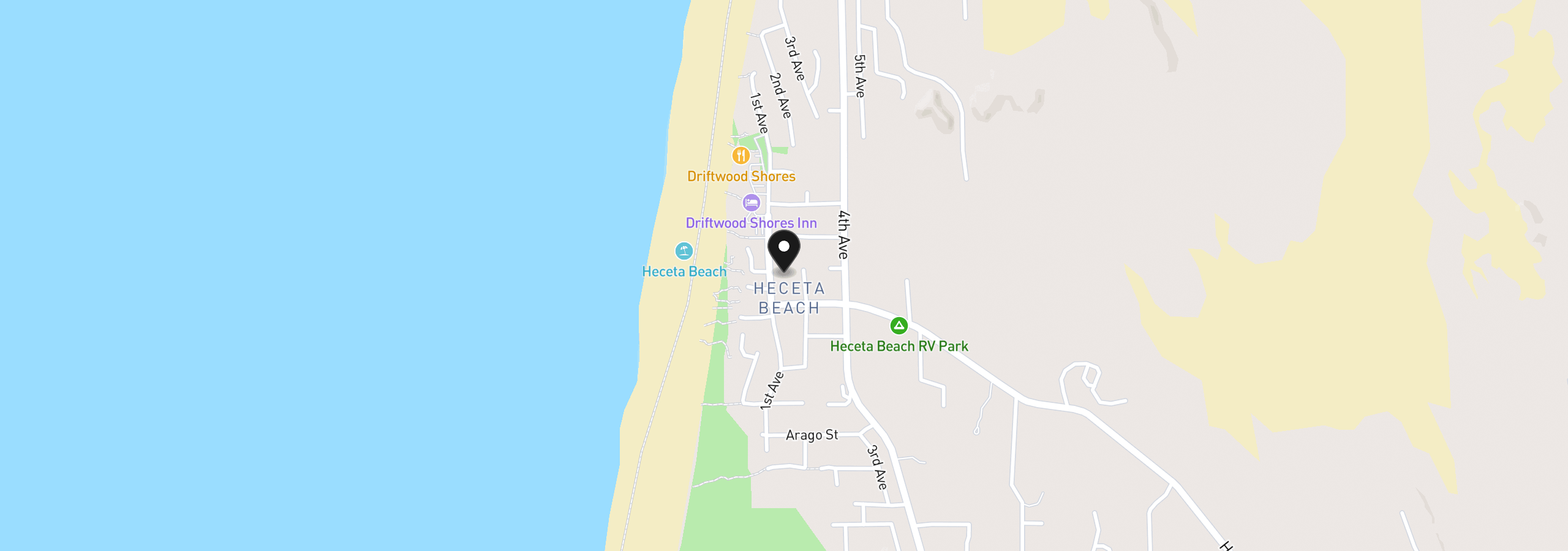 Map showing the location of 0 Lookout St 2, Florence, OR 97439
