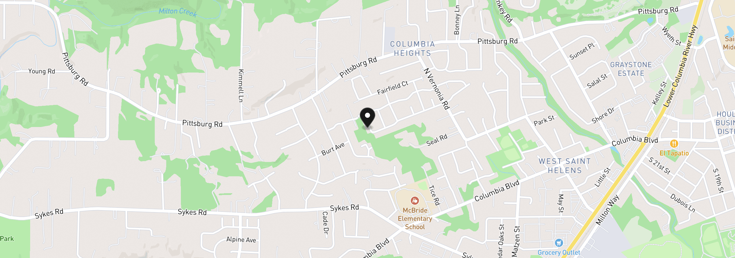 Map showing the location of 59553 Darcy St, St. Helens, OR 97051