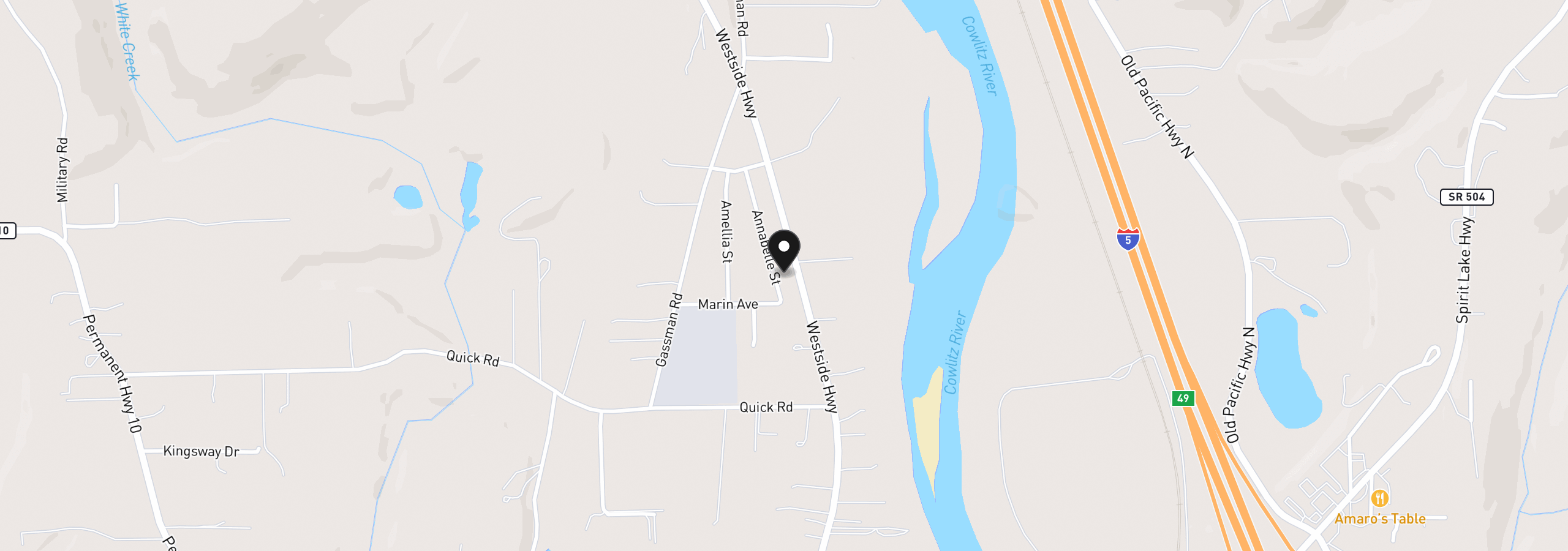 Map showing the location of 118 Annabelle St, Castle Rock, Wa 98611