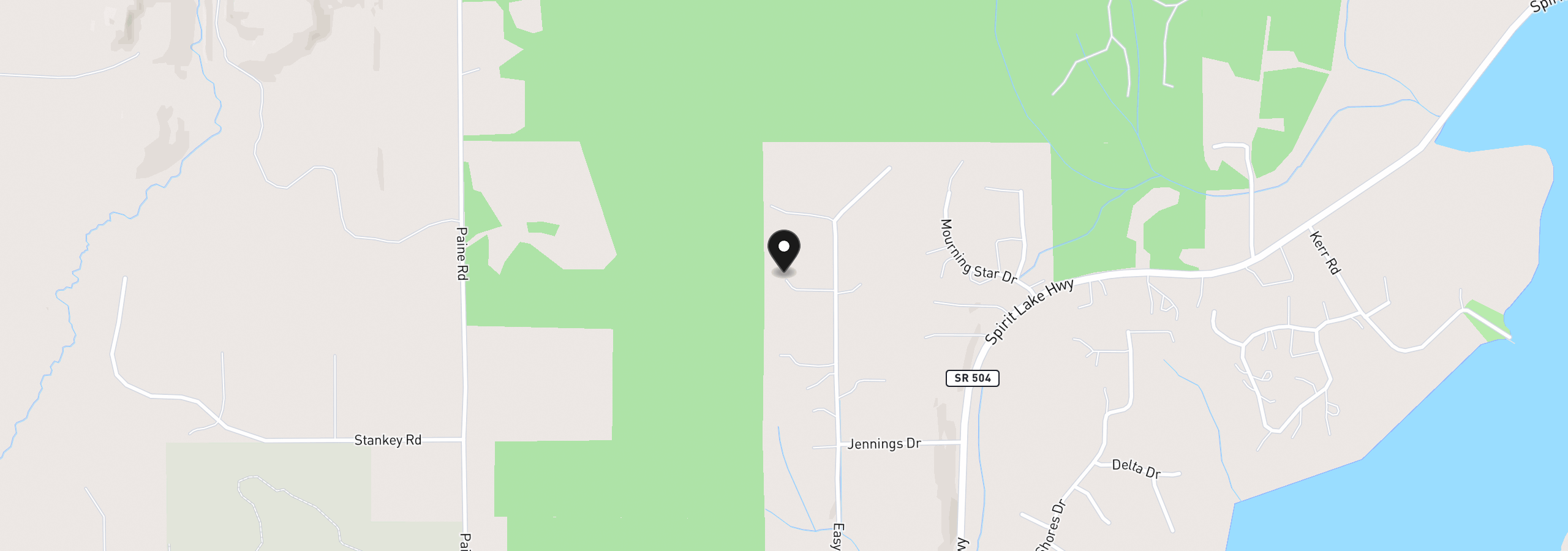 Map showing the location of 265 Easy Street Rd, Silver Lake, Wa 98645