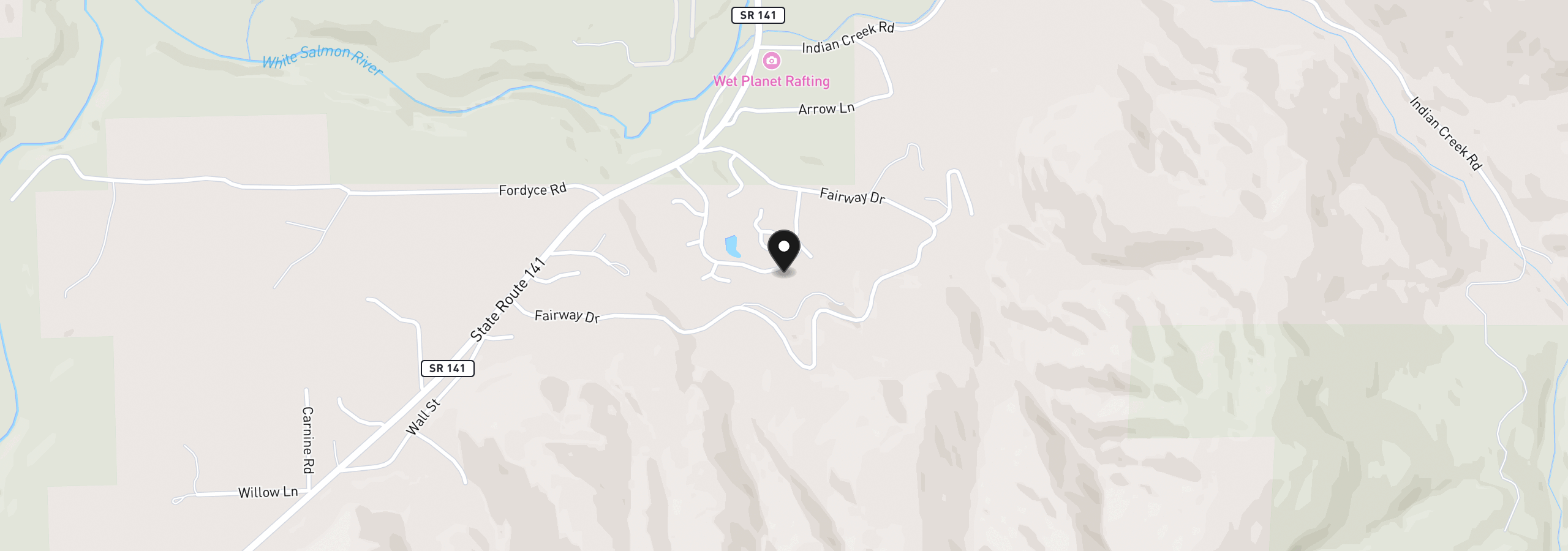 Map showing the location of Lot 15 Husum Greens, White Salmon, Wa 98672