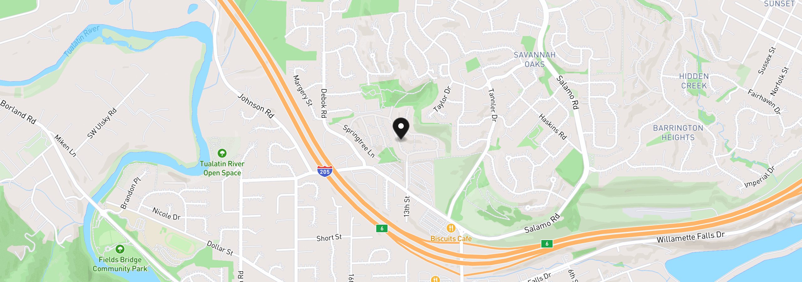 Map showing the location of 3880 Summerlinn Dr 61, West Linn, OR 97068