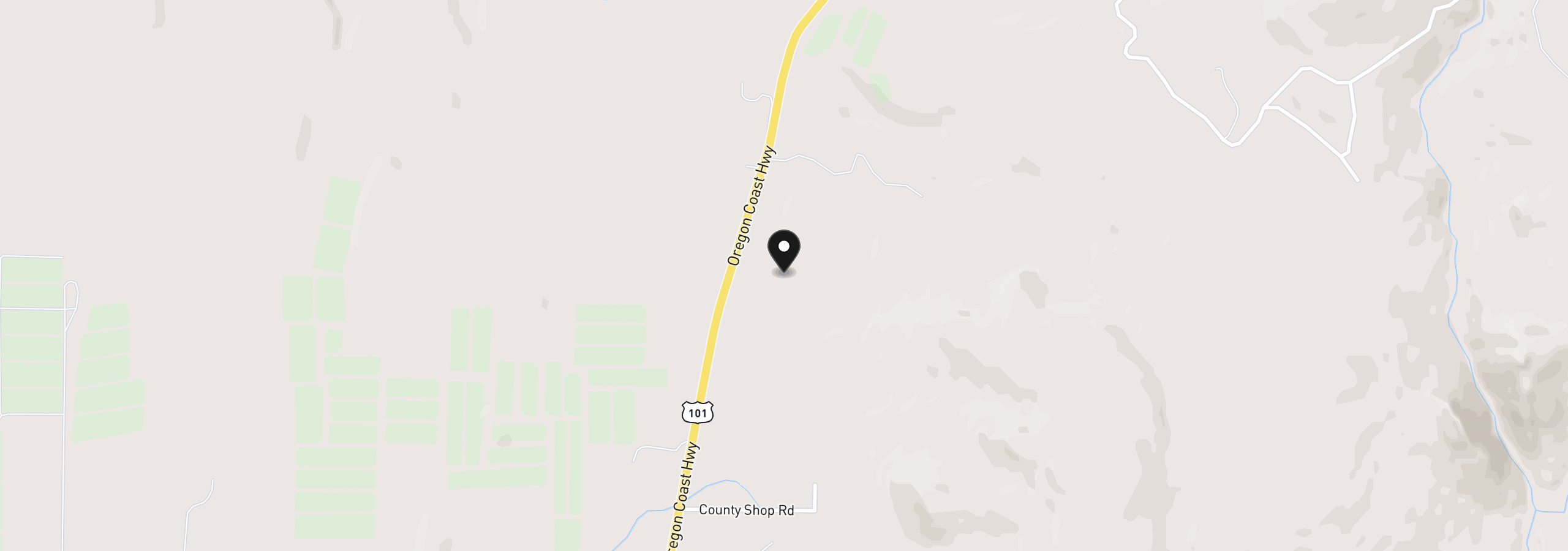Map showing the location of 45805 Highway 101, Sixes, OR 97476