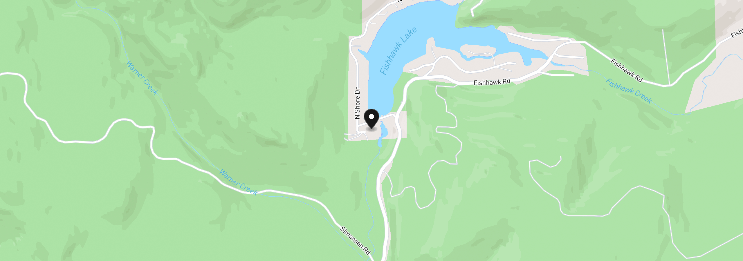 Map showing the location of 71250 Northshore Dr, Birkenfeld, OR 97016