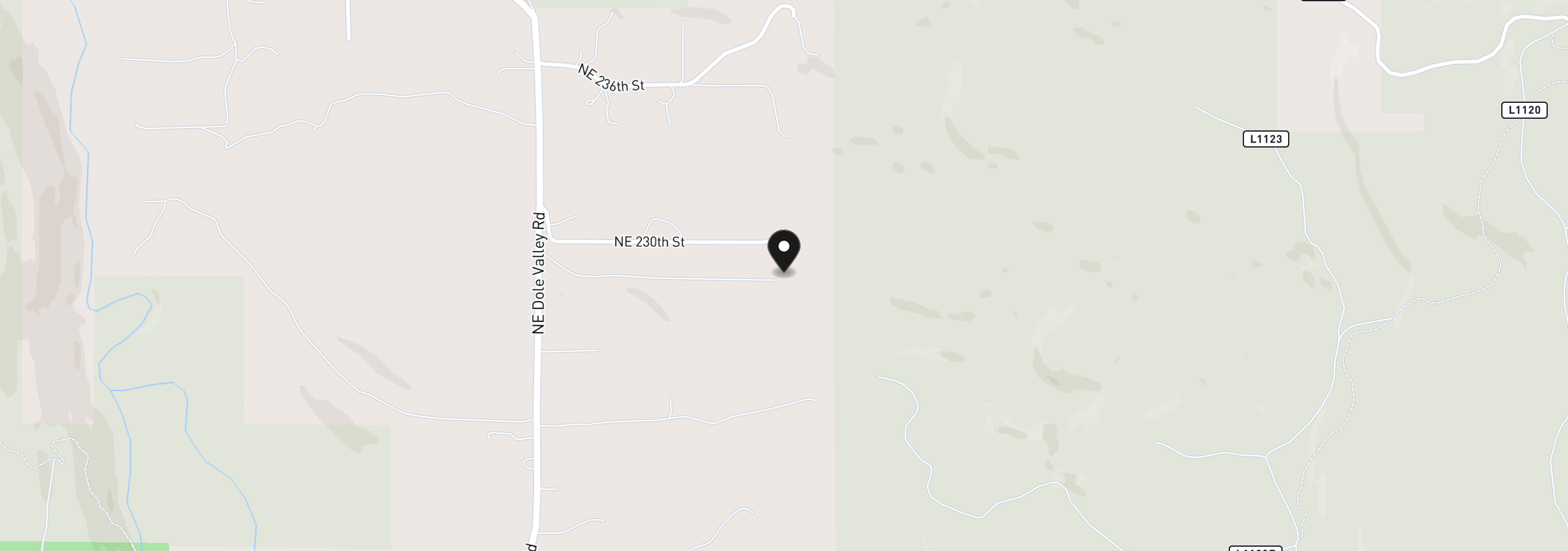 Map showing the location of 23009 NE Dole Valley Rd, Yacolt, Wa 98675