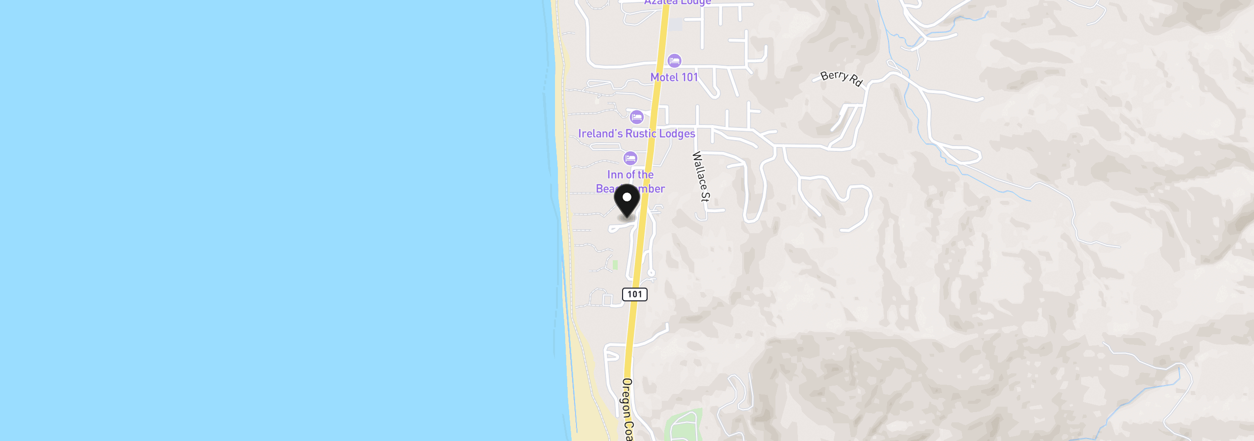 Map showing the location of 94085 Rubys Way, Gold Beach, OR 97444