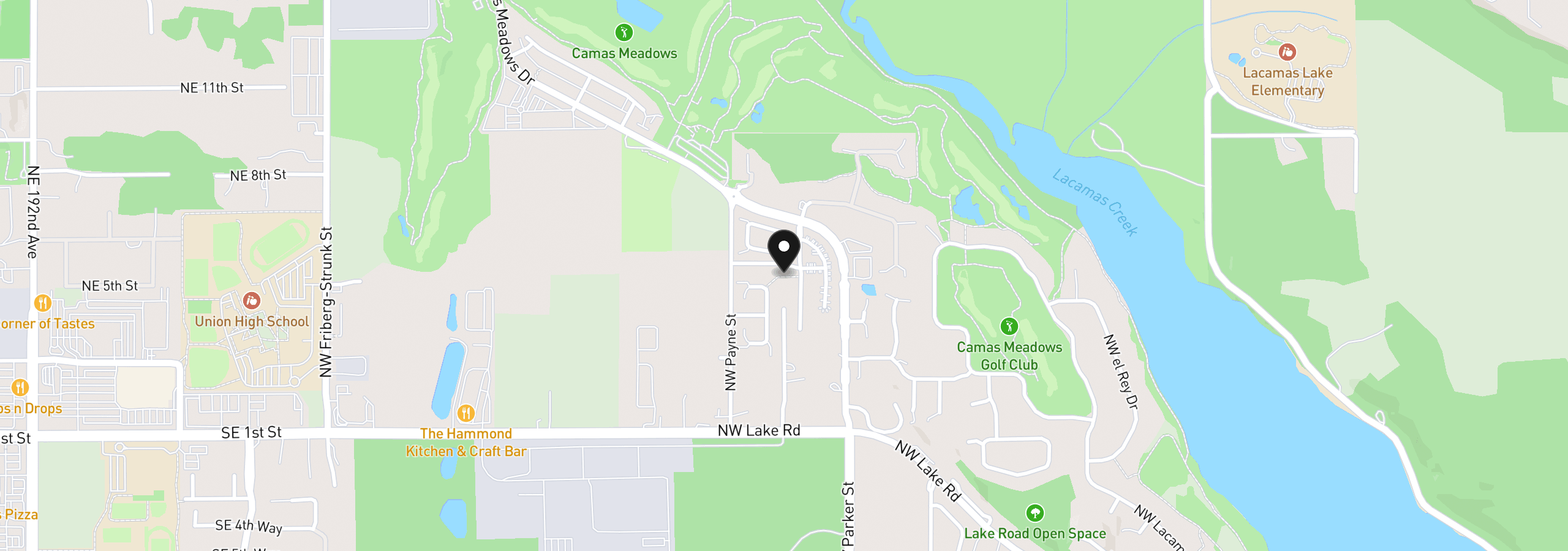 Map showing the location of 3836 NW 64th Ave #4, Camas, Wa 98607