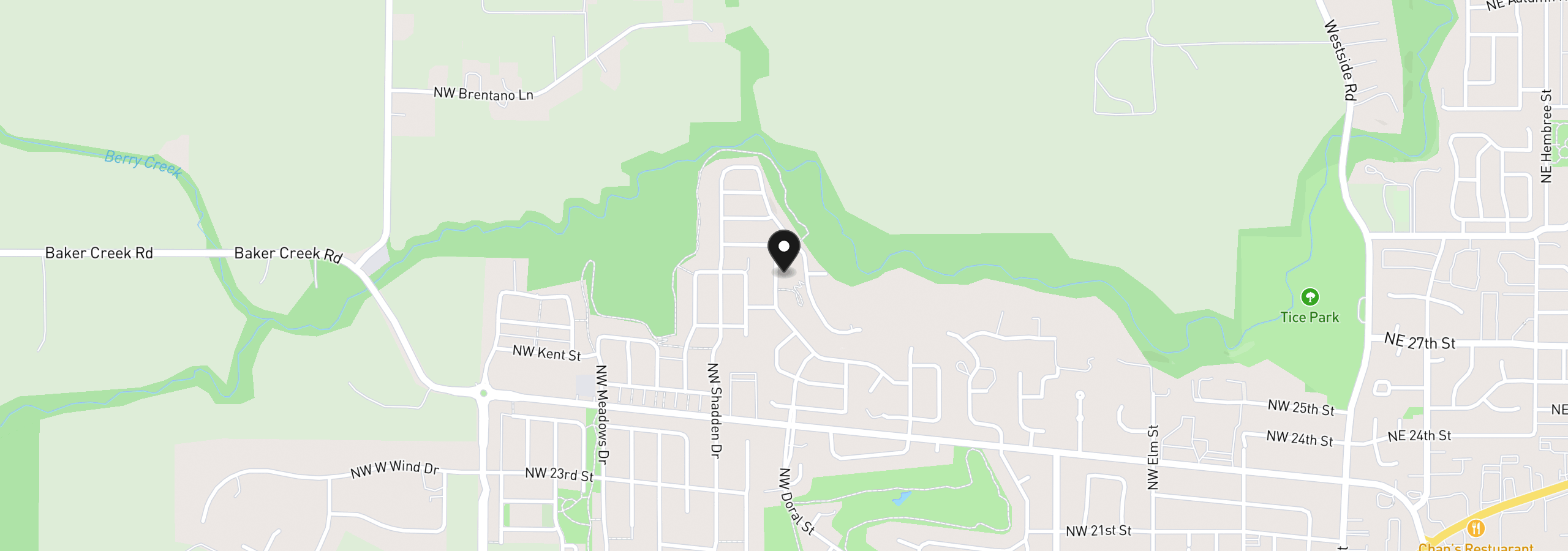 Map showing the location of 2874 NW Pinot Noir Dr 21, McMinnville, OR 97128