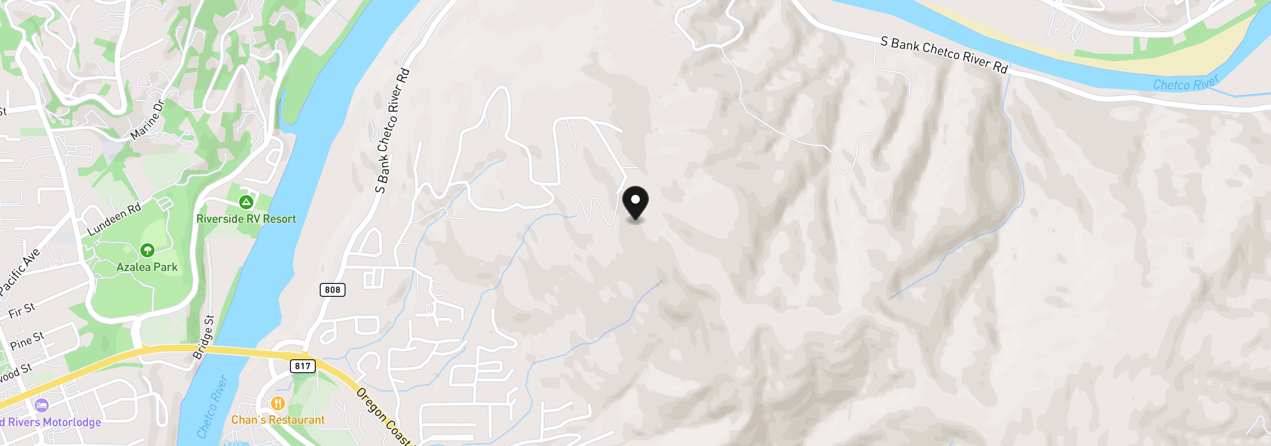 Map showing the location of Jodel Ct 2, Brookings, OR 97415