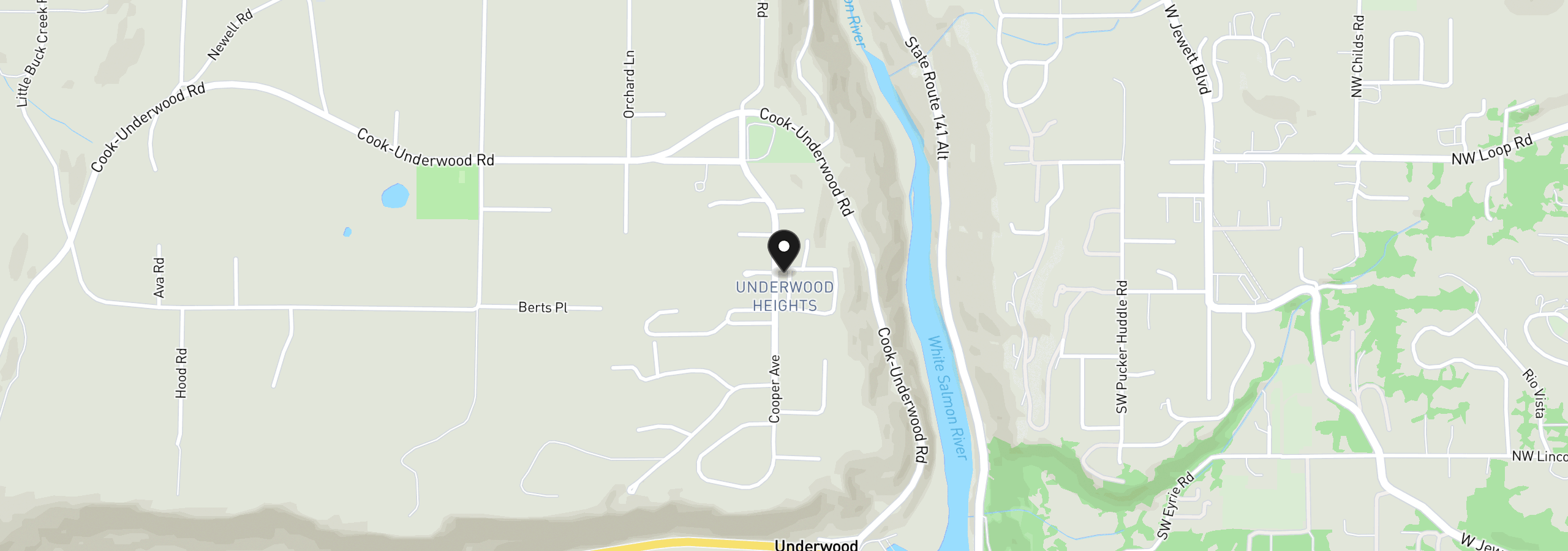 Map showing the location of 291 Cooper Ave, Underwood, Wa 98651