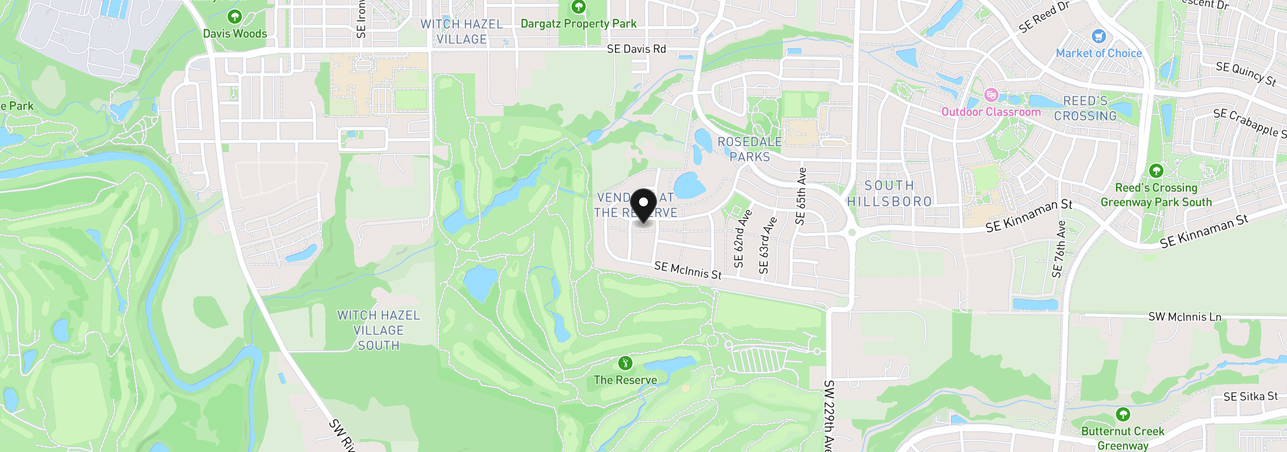 Map showing the location of 5842 SE Provence St, Hillsboro, OR 97123