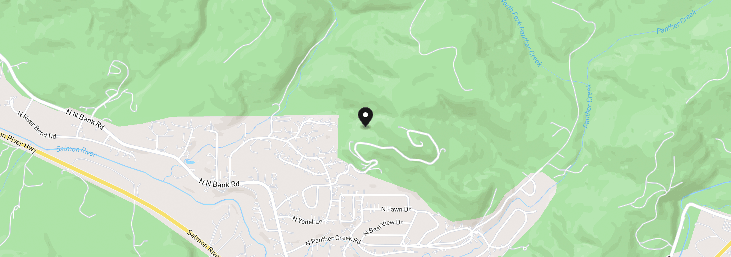 Map showing the location of N Echo Mountain Rd Tl 200, Otis, OR 97368
