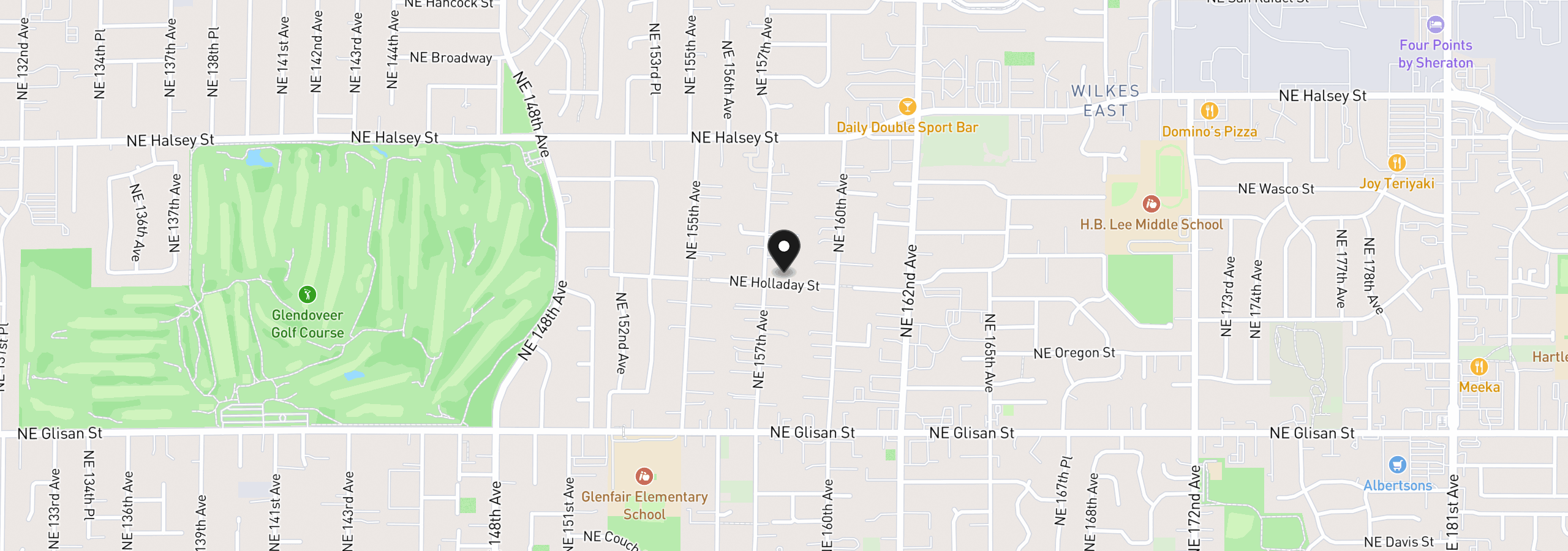 Map showing the location of 15781 NE Holladay St, Portland, OR 97230