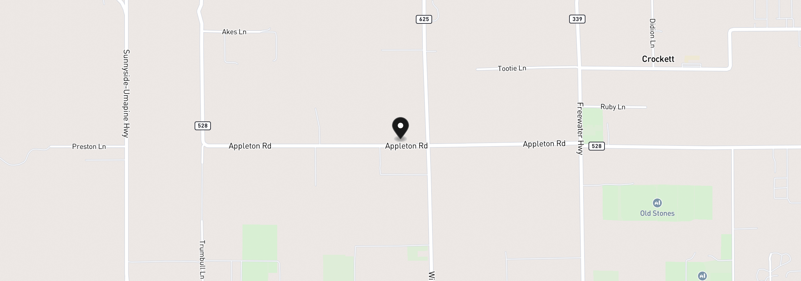 Map showing the location of 53139 Appleton Rd, Milton-Freewater, OR 97862