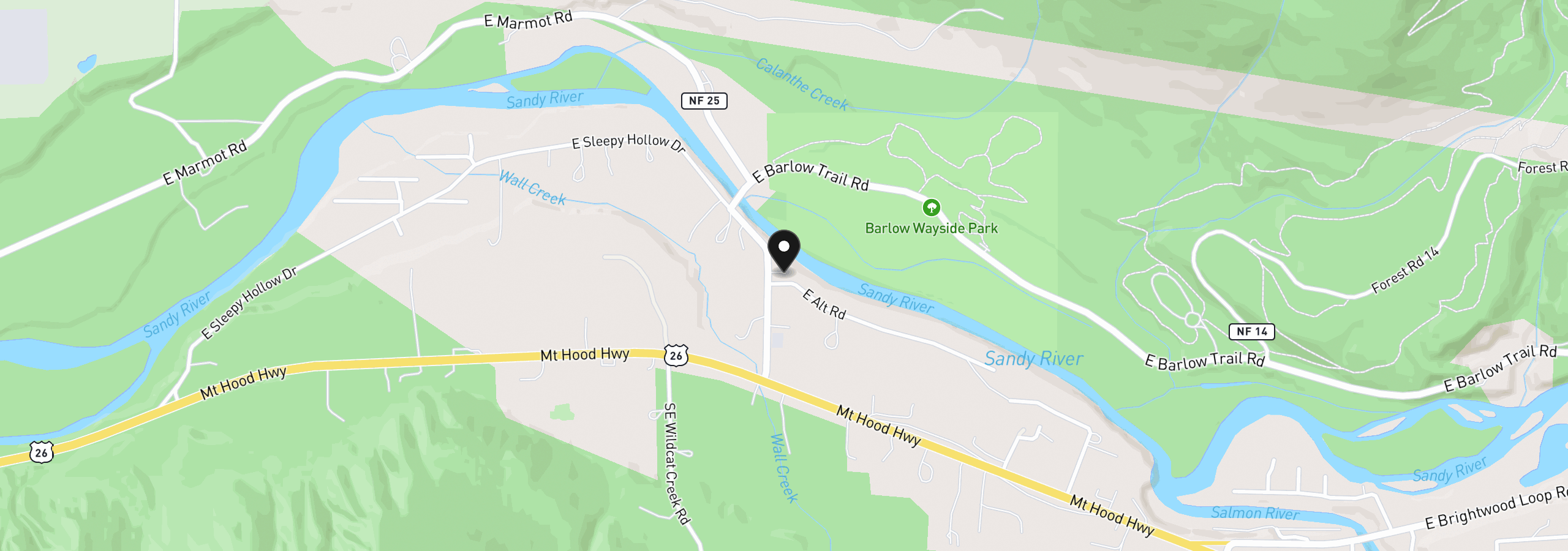 Map showing the location of 60111 E Sleepy Hollow Dr, Sandy, OR 97055