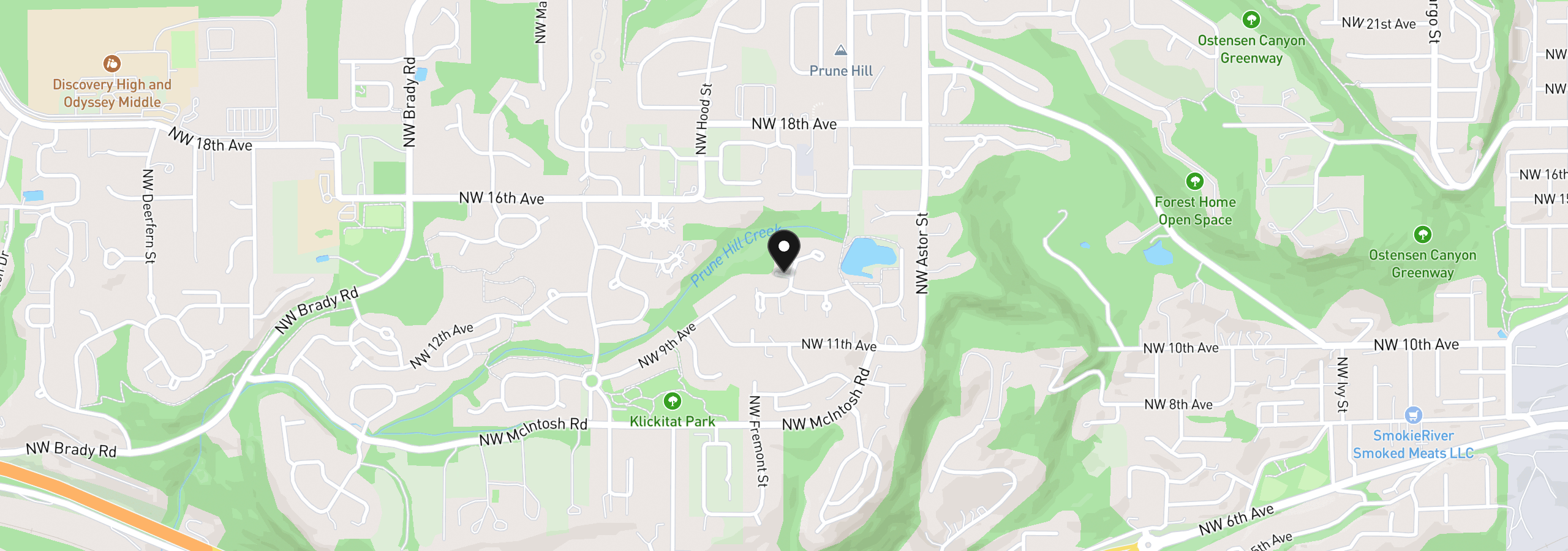 Map showing the location of 3011 NW 13th Cir, Camas, Wa 98607
