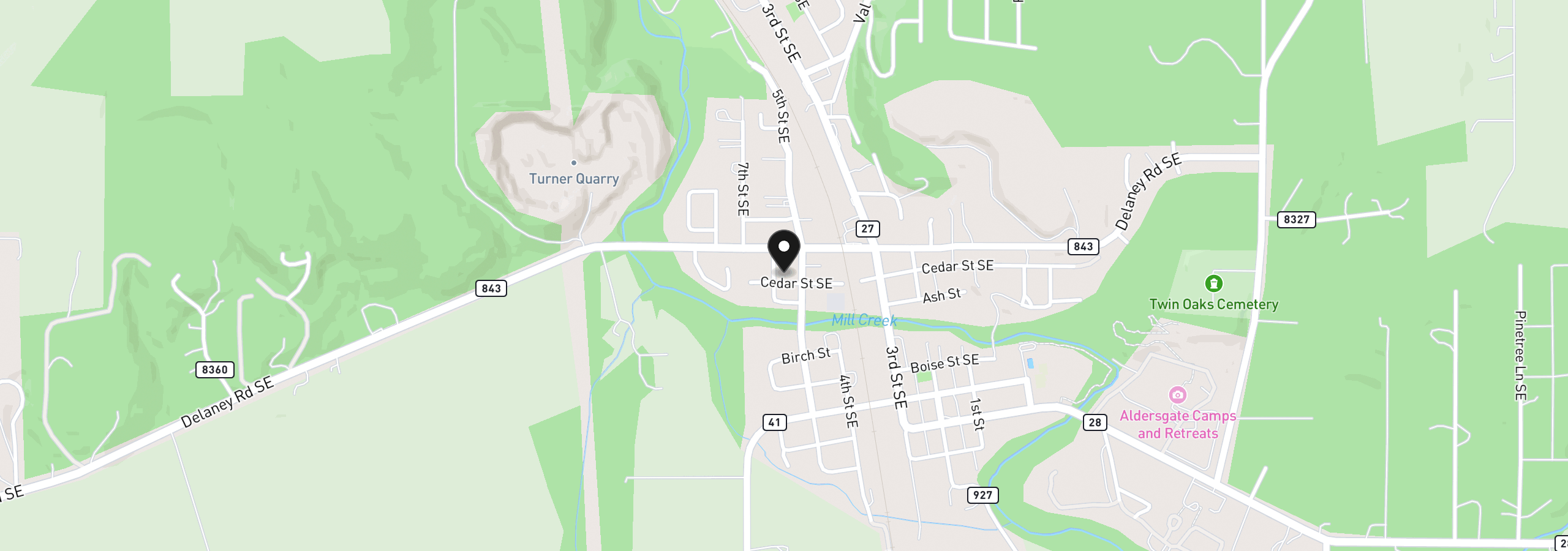 Map showing the location of 5055 Cedar St, Turner, OR 97392