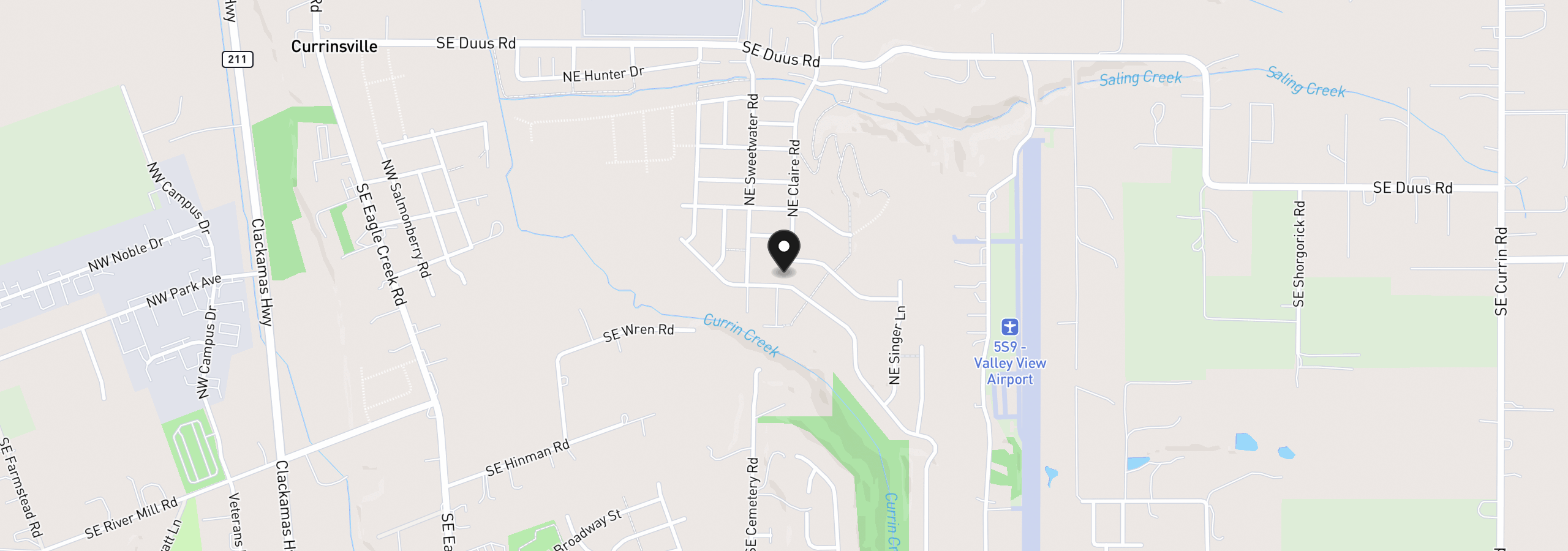 Map showing the location of 2732 NE Currin Creek Dr, Estacada, OR 97023
