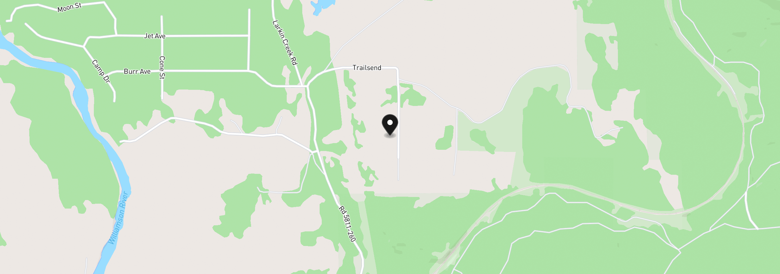 Map showing the location of 44220 Cowboy Hill Ln, Chiloquin, OR 97624