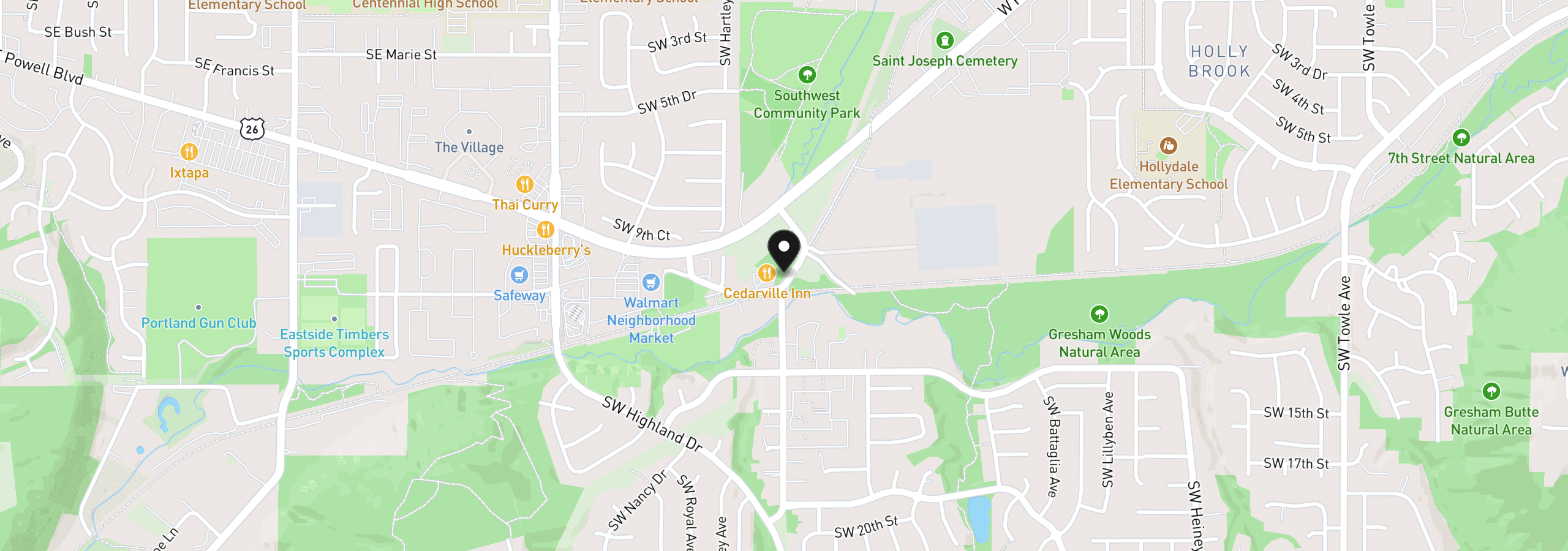 Map showing the location of W Powell Loop, Gresham, OR 97030