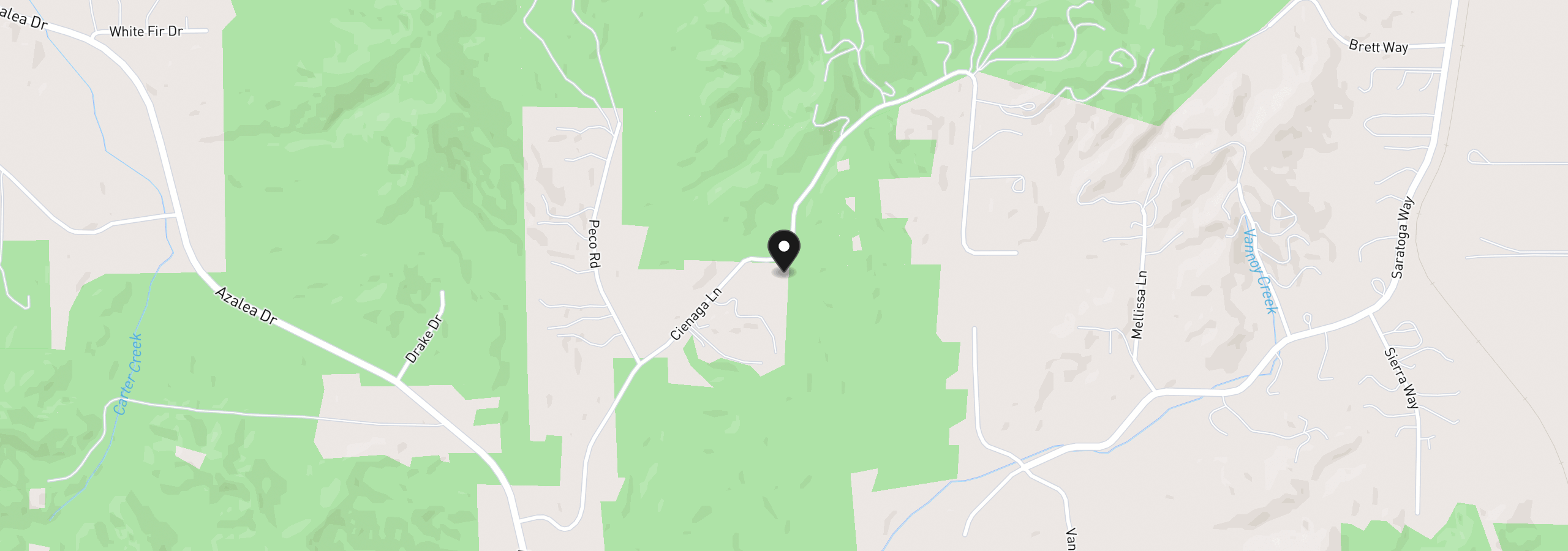 Map showing the location of 387 Cienaga Ln, Grants Pass, OR 97526