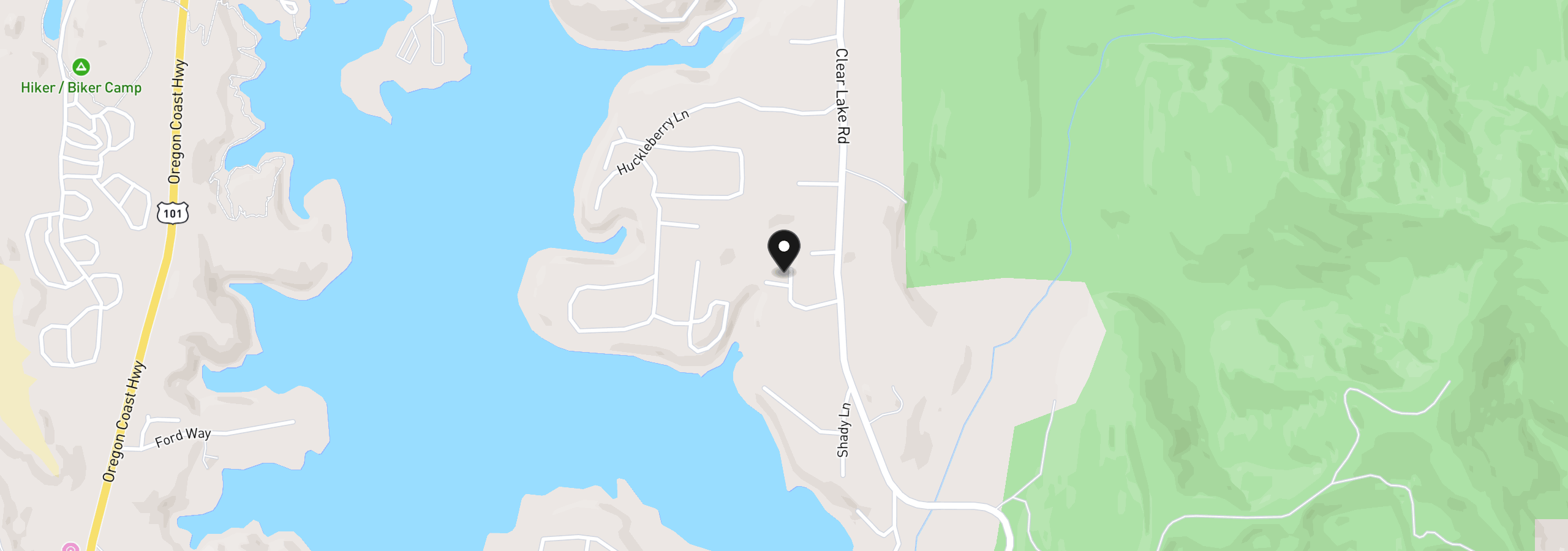 Map showing the location of Peninsula Rd 111, Florence, OR 97439