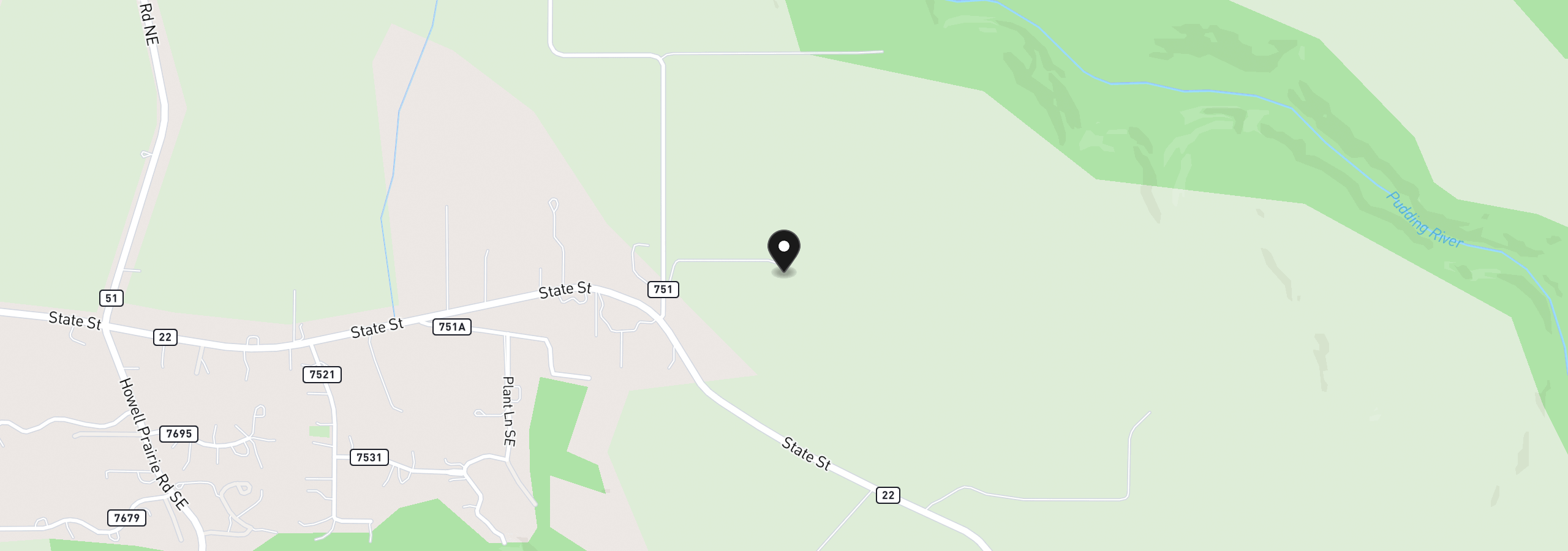 Map showing the location of 120 95th Ave, Salem, OR 97317