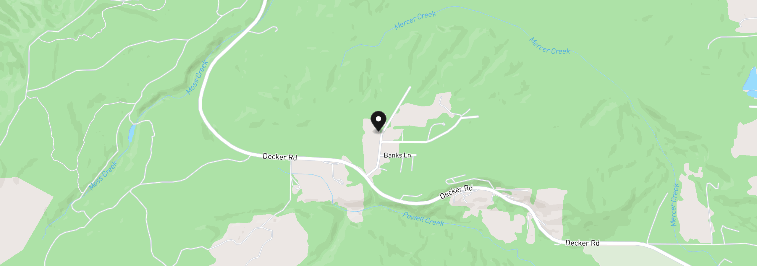Map showing the location of 30834 SW Decker Ridge Rd, Corvallis, OR 97333