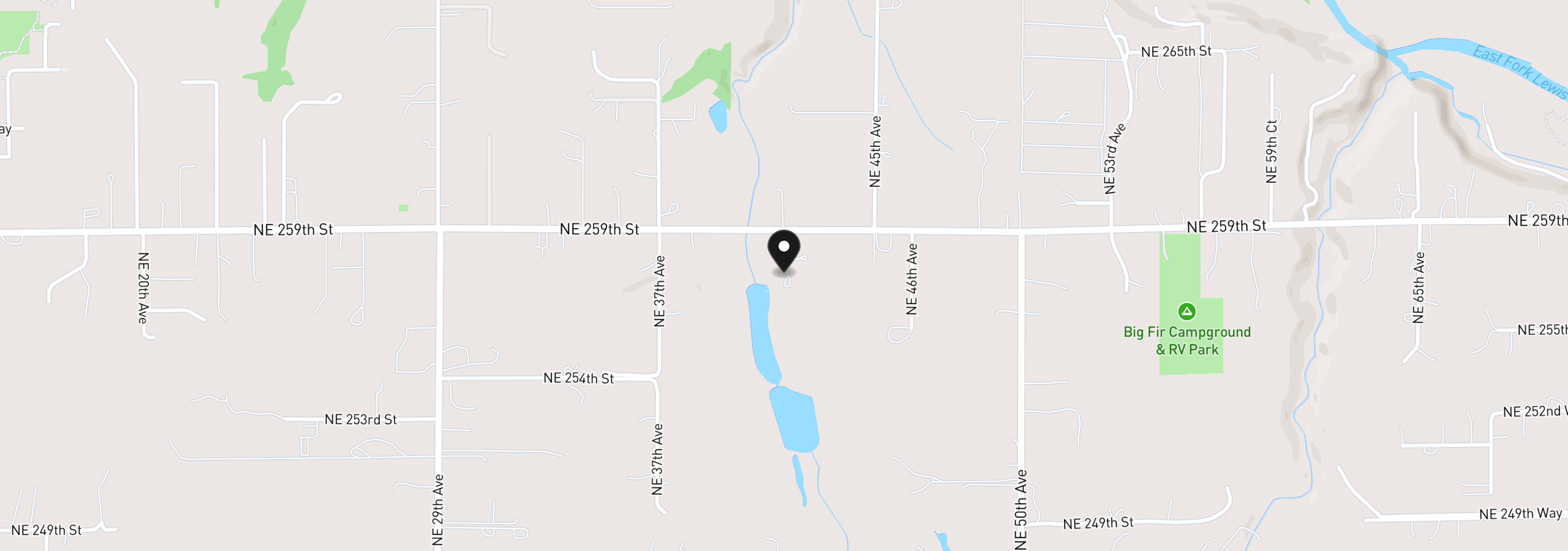 Map showing the location of 4115 NE 259th St, Ridgefield, Wa 98642
