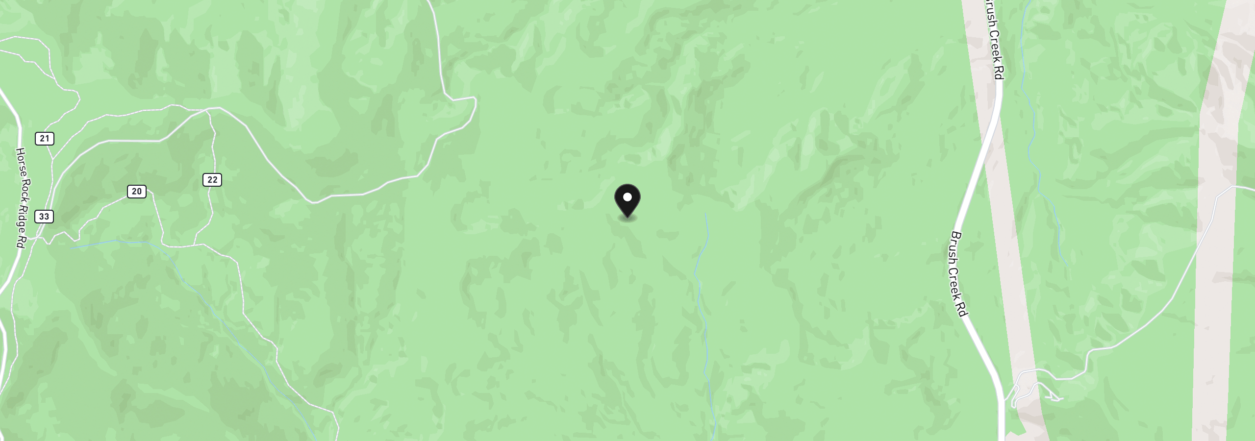 Map showing the location of Brush Creek Rd, Marcola, OR 97454