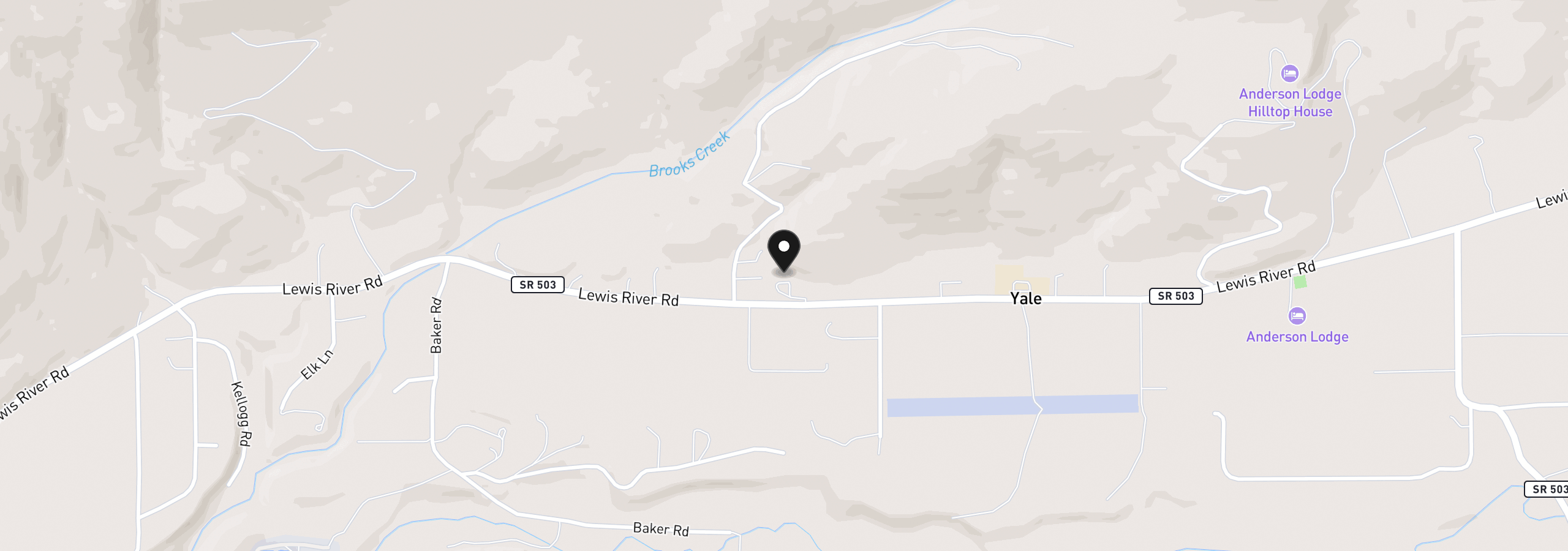 Map showing the location of 11616 Lewis River Rd, Ariel, Wa 98603