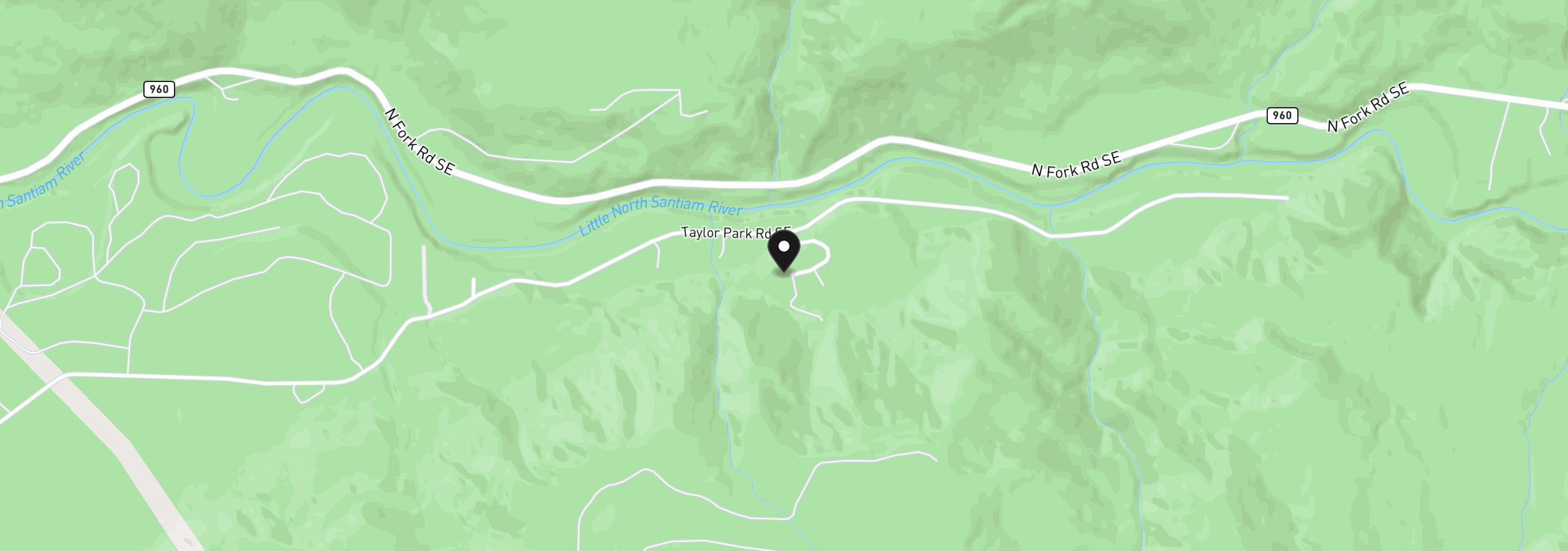 Map showing the location of 11065 SE Winstanley Dr, Lyons, OR 97358