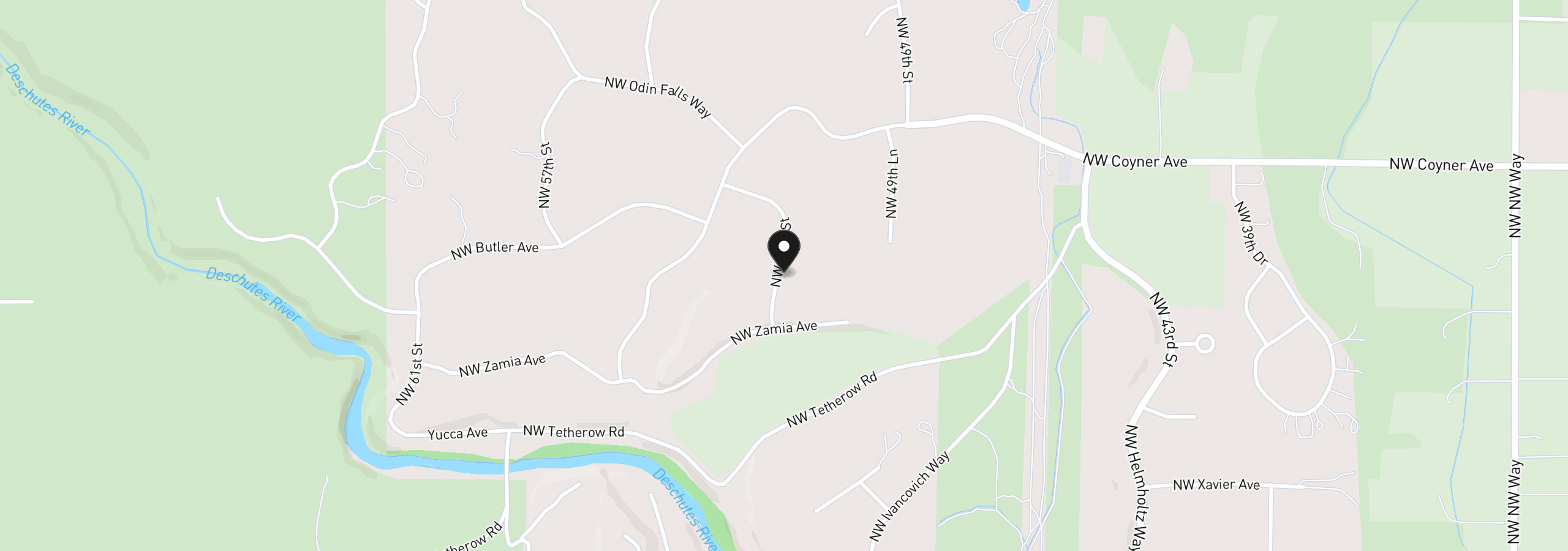Map showing the location of 4500 NW 52nd St, Redmond, OR 97756