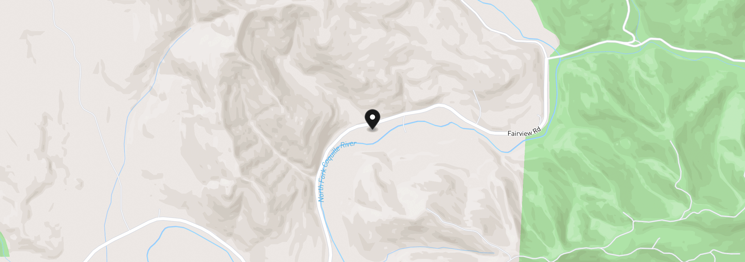 Map showing the location of 61565 Fairview Rd, Coquille, OR 97423