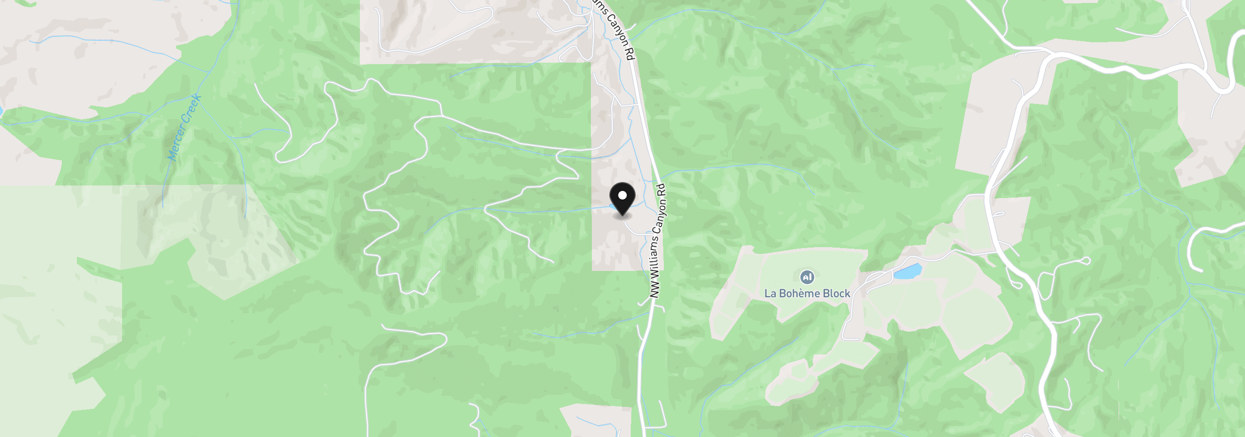 Map showing the location of 27775 NW Williams Canyon Rd, Gaston, OR 97119
