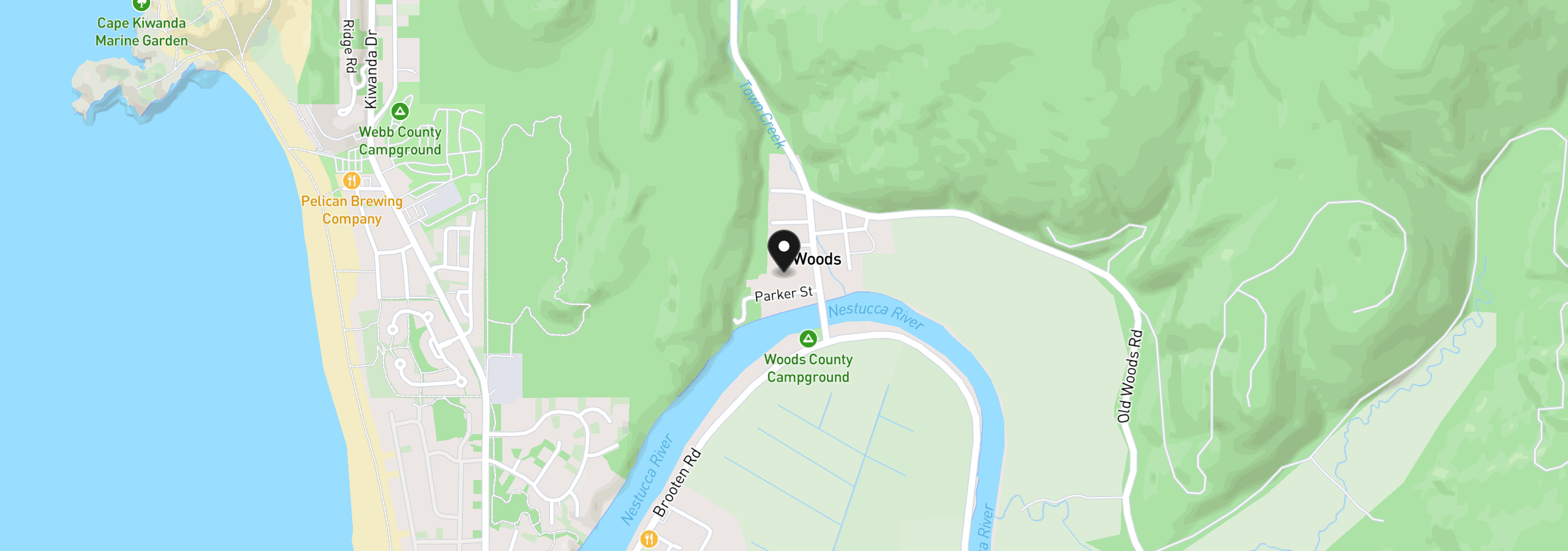 Map showing the location of 6930 Parker St, Cloverdale, OR 97112
