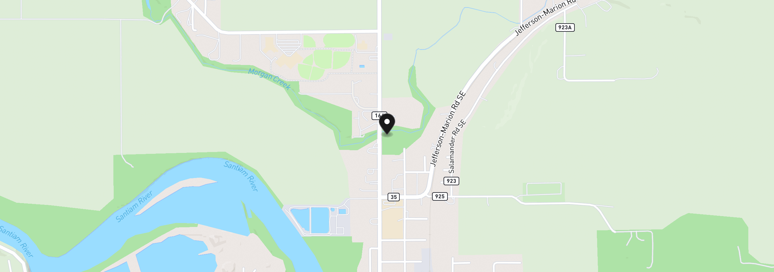 Map showing the location of 941 N 2nd St, Jefferson, OR 97352