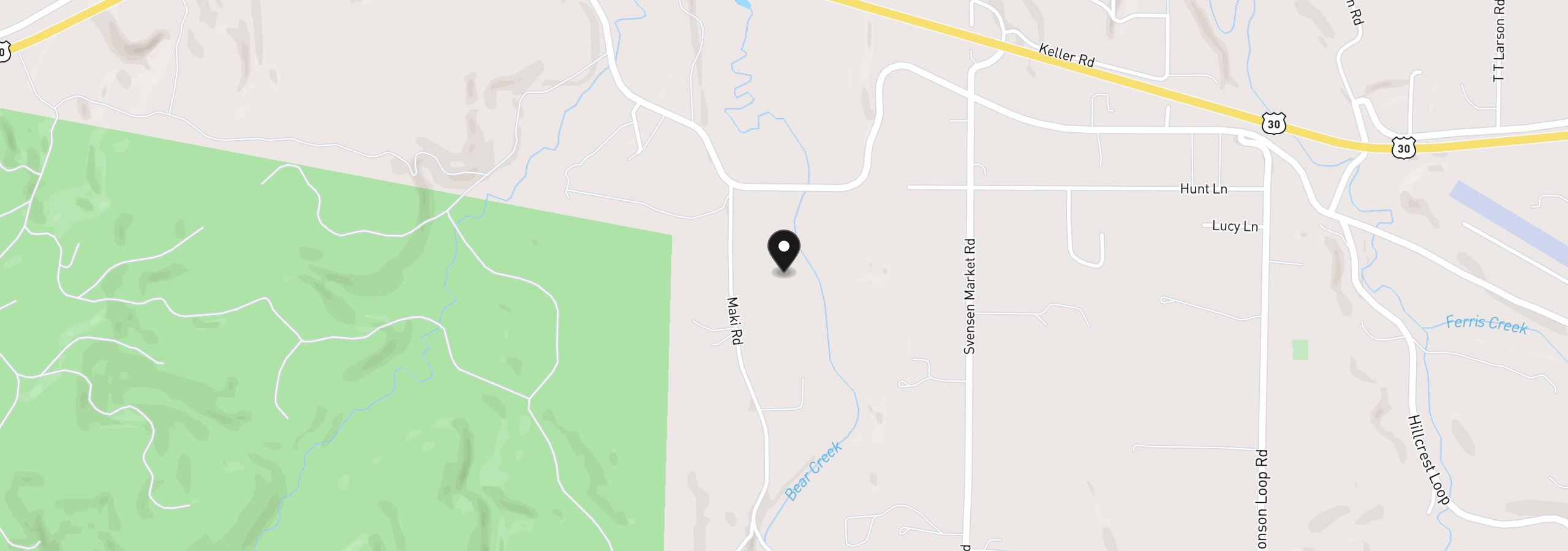 Map showing the location of 92503 Maki Rd, Astoria, OR 97103