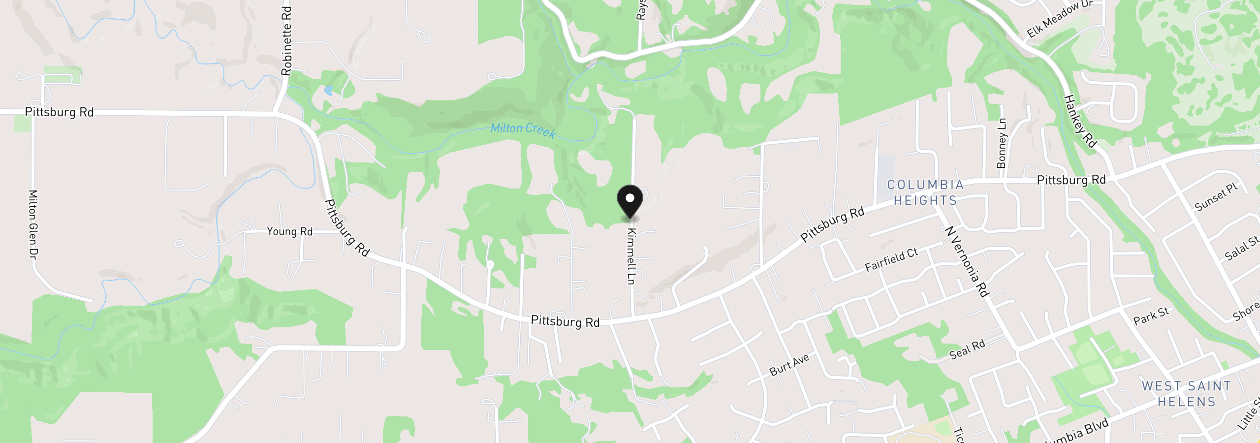 Map showing the location of 59787 Kimmell Ln, St. Helens, OR 97051