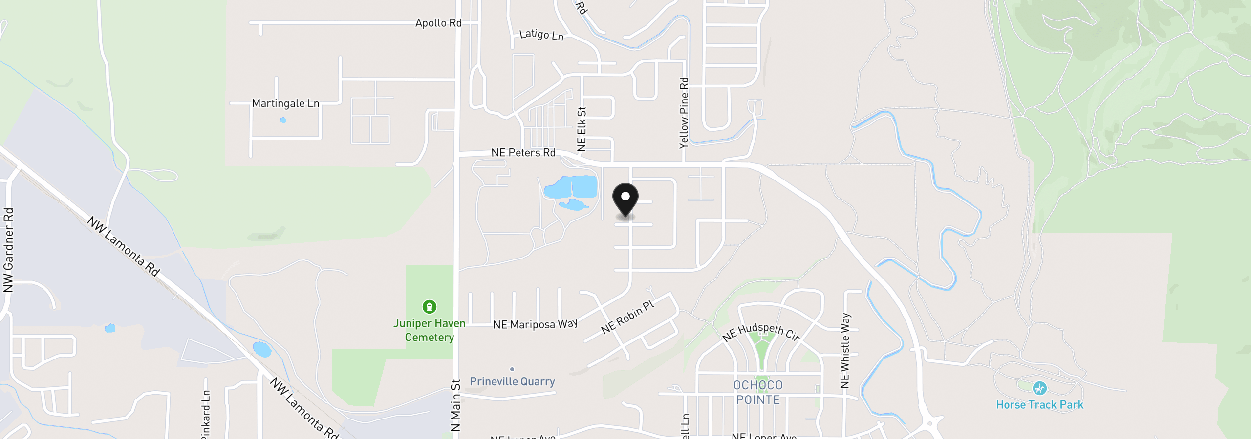 Map showing the location of 699 NE Fieldstone Ln, Prineville, OR 97754