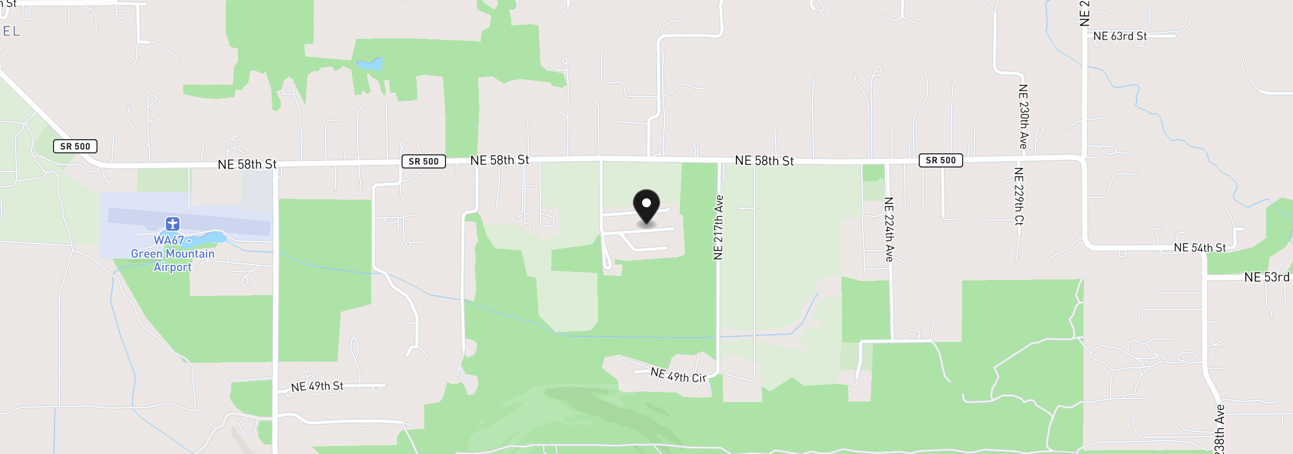 Map showing the location of 21201 NE 58th St 27, Vancouver, Wa 98682