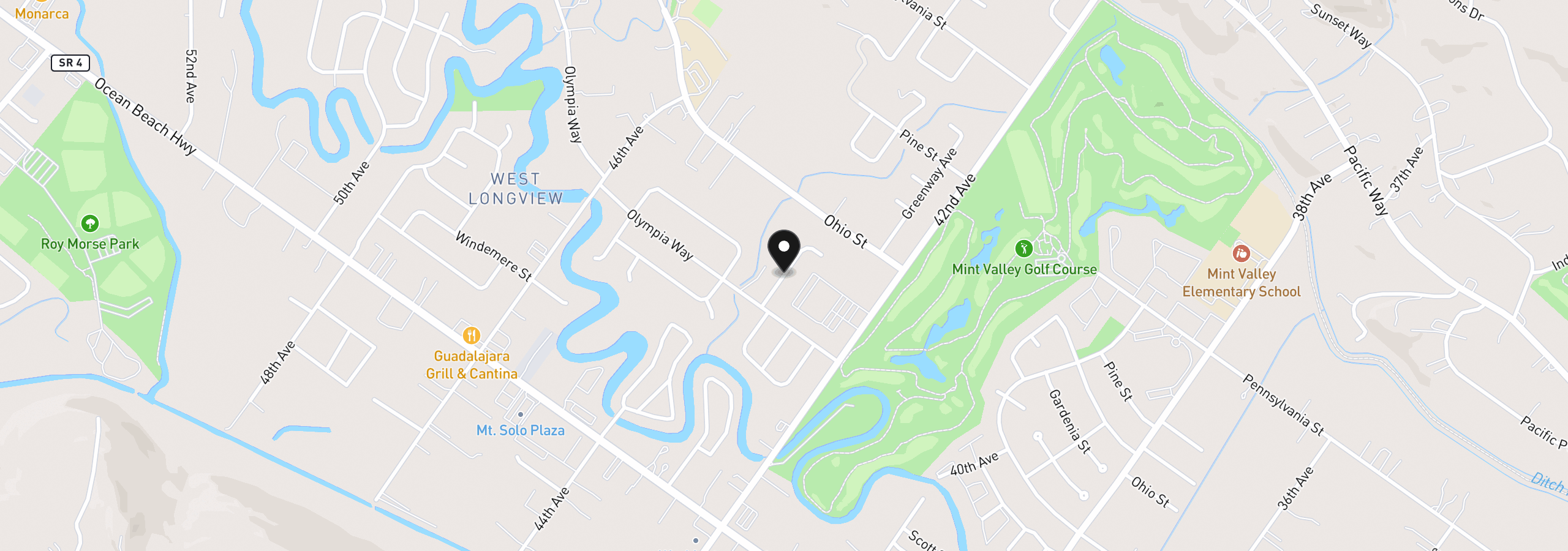 Map showing the location of 0 Sires Crossing, Longview, Wa 98632