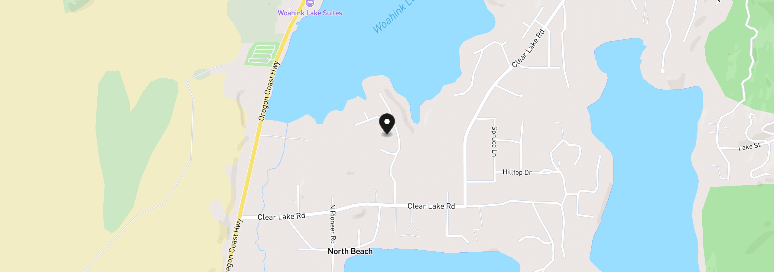 Map showing the location of 83410 S Cove Dr, Florence, OR 97439