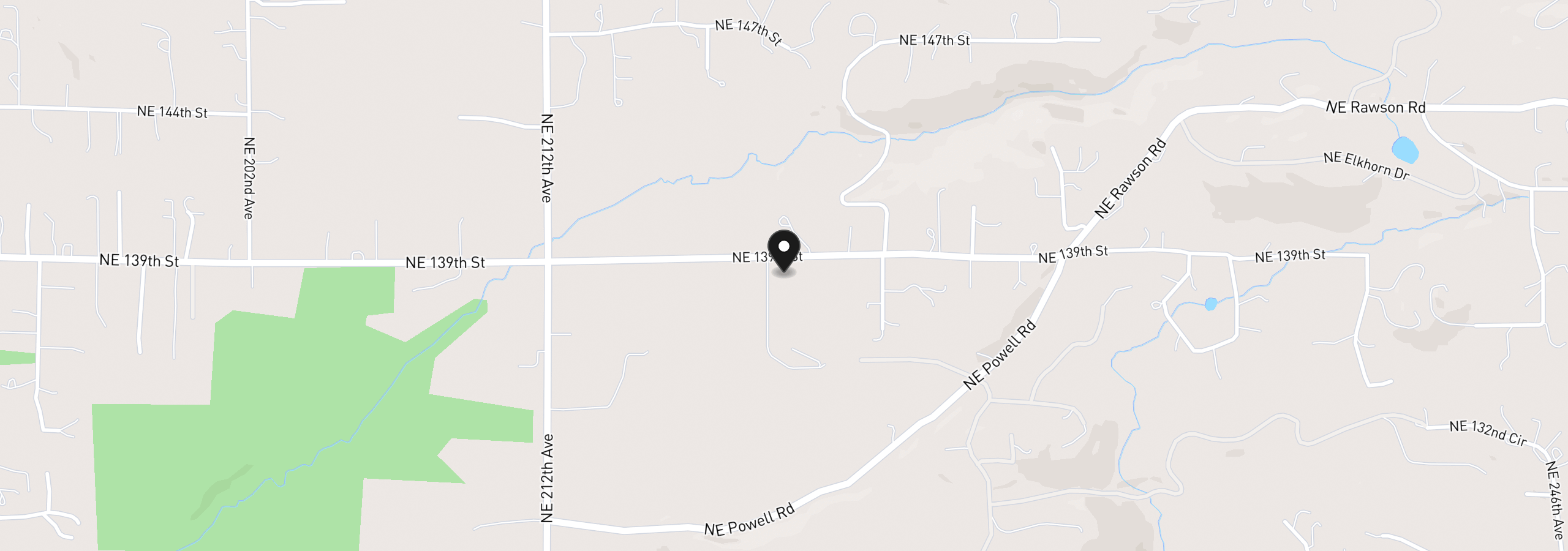 Map showing the location of NE 219 Ct, Brush Prairie, Wa 98606