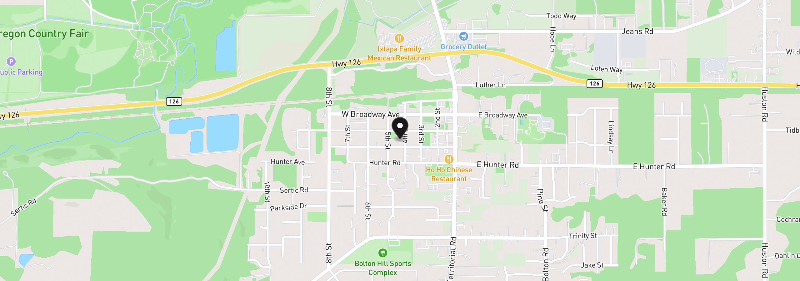 Map showing the location of 88148 4th St, Veneta, OR 97487