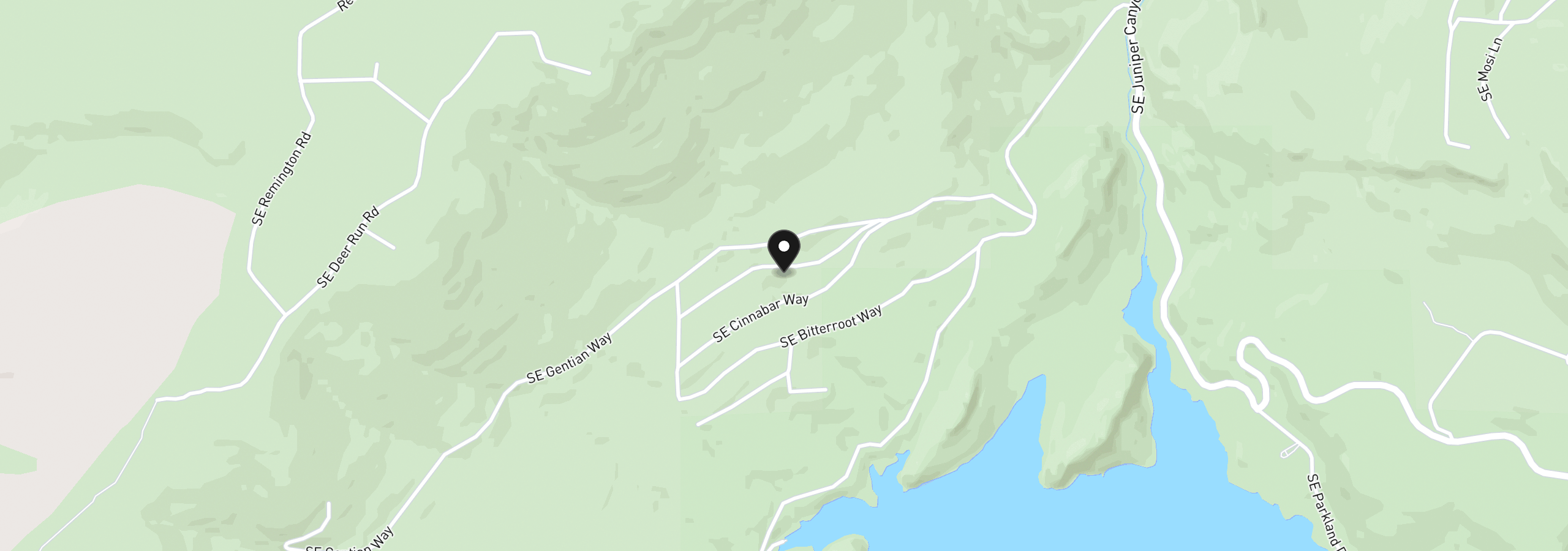 Map showing the location of SE Davis Way Tl3900, Prineville, OR 97754