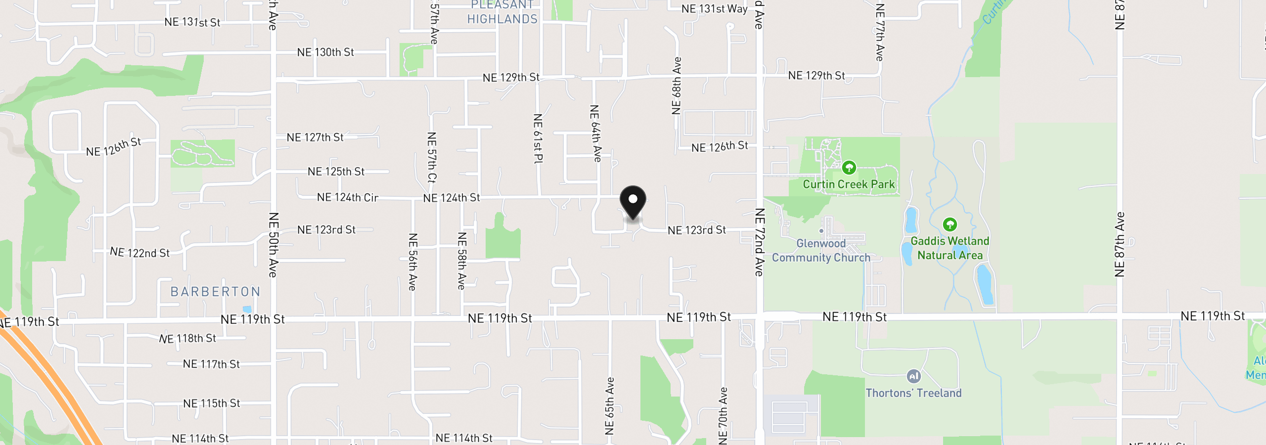 Map showing the location of 12305 NE 66th Ct, Vancouver, Wa 98686