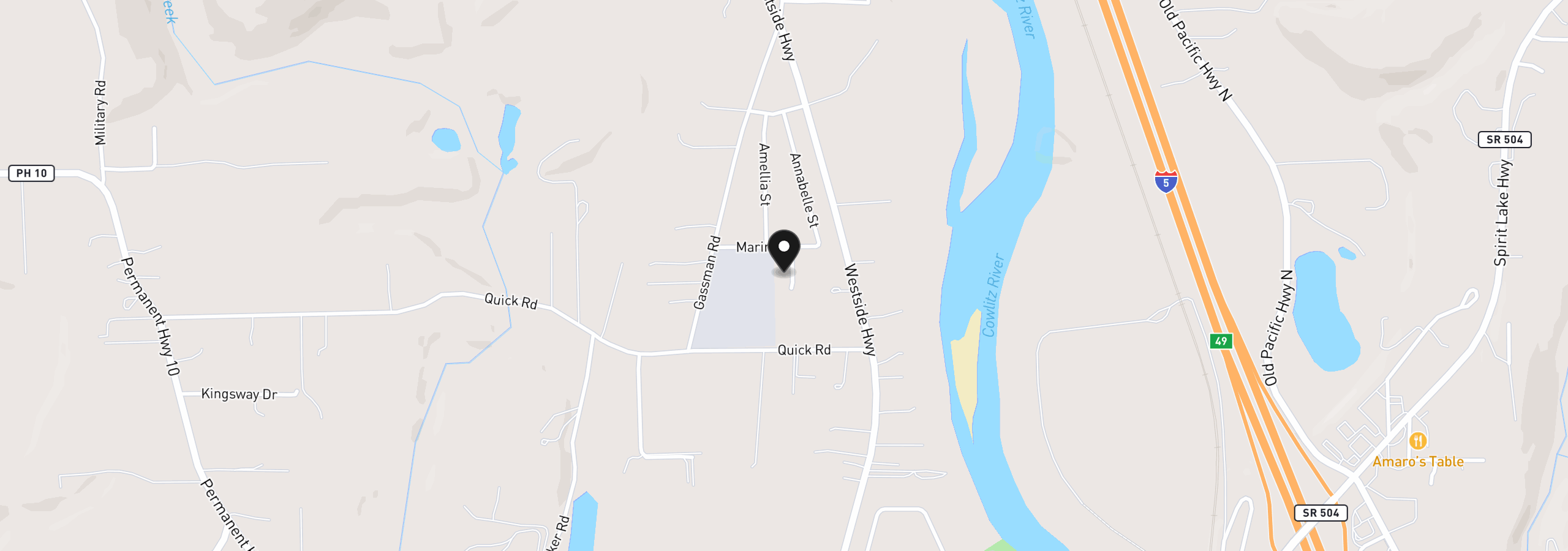 Map showing the location of 105 Andrew Ct, Castle Rock, Wa 98611