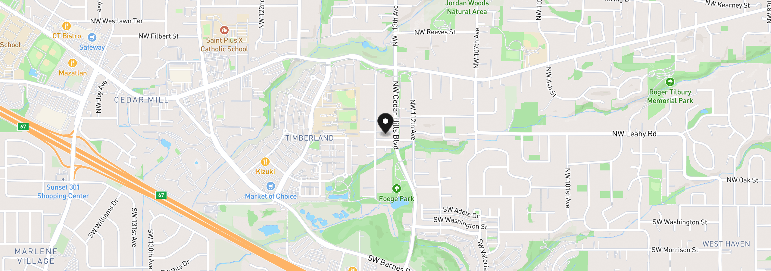 Map showing the location of 450 NW 114th Ave, Portland, OR 97210